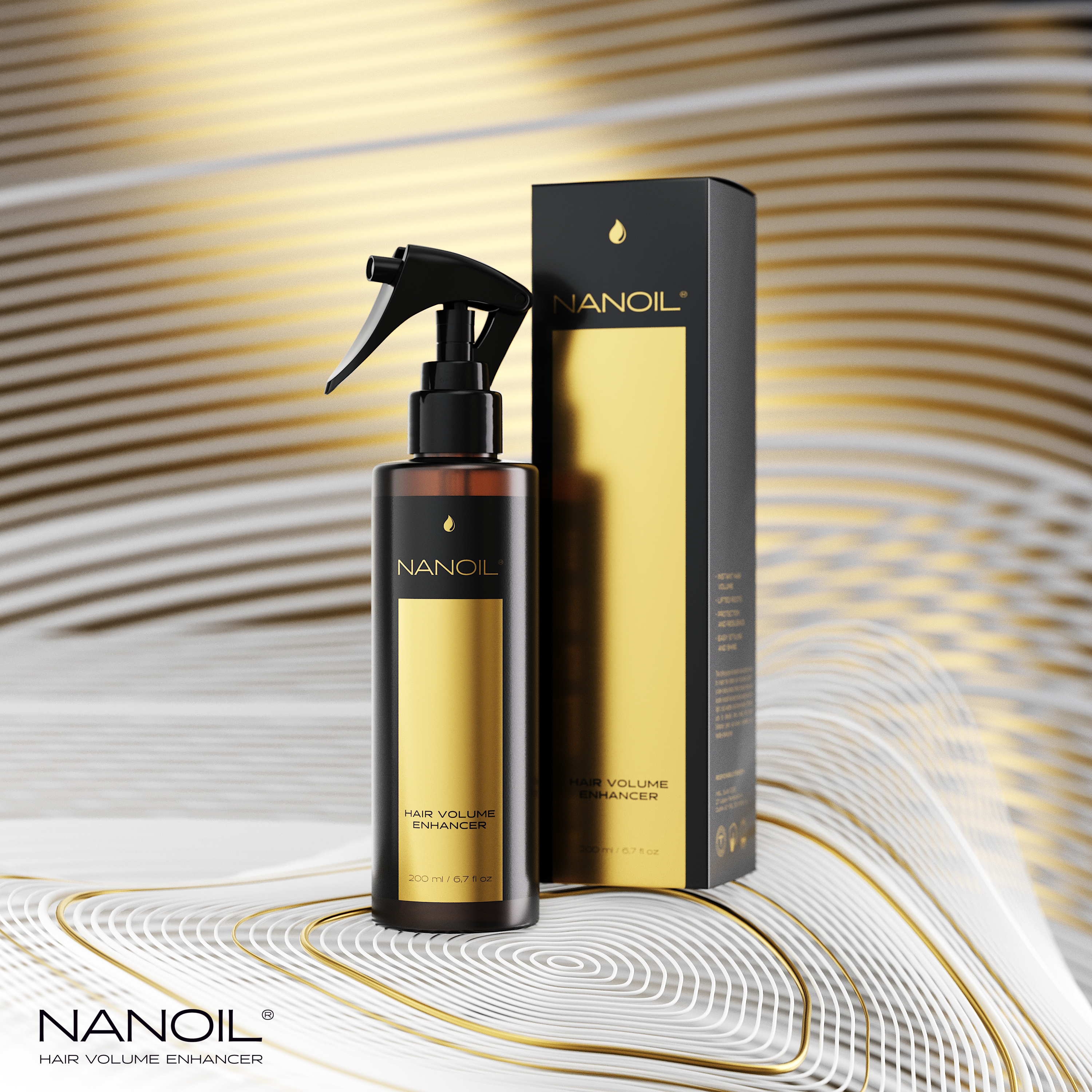 spray na objętość włosów Nanoil